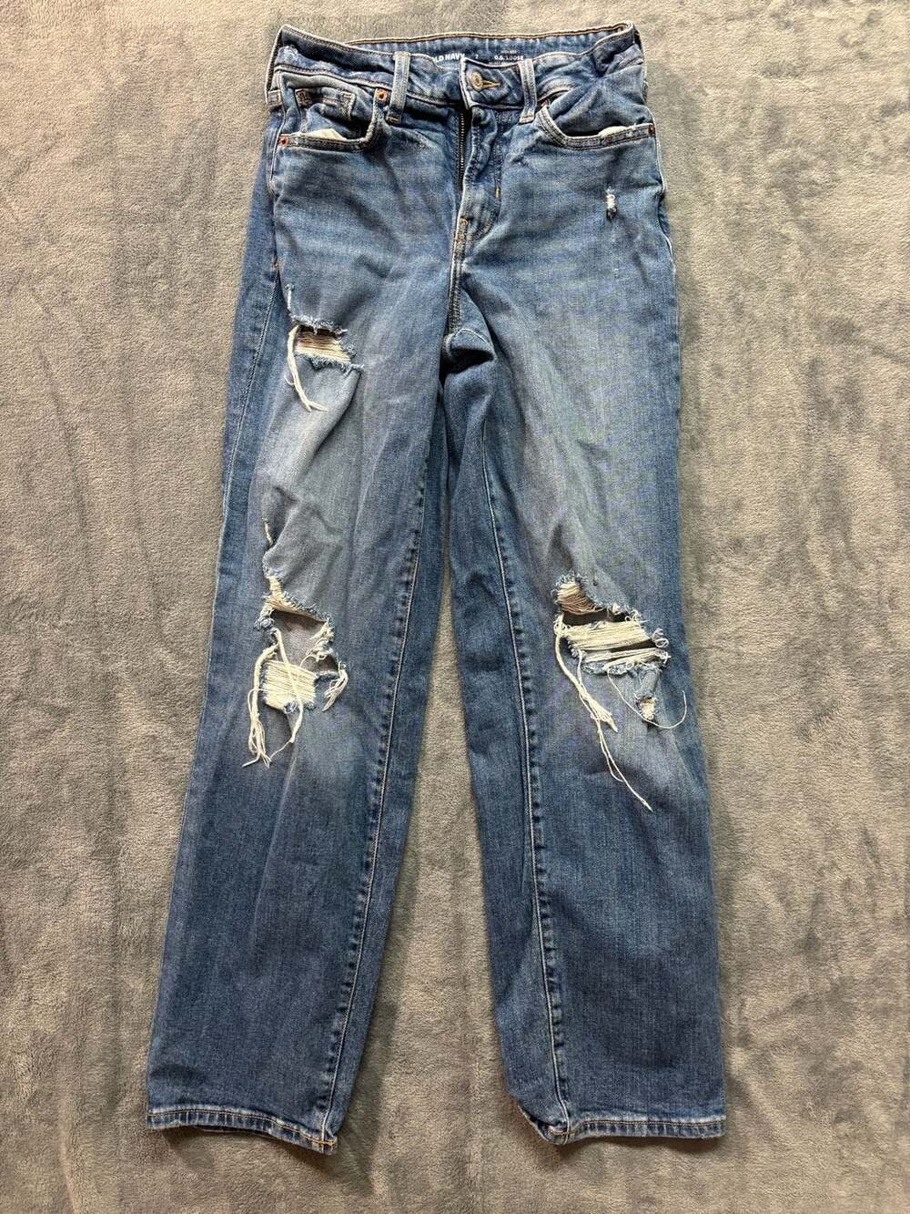 Old Navy High-Rise O.G. Loose Distressed Denim Jeans